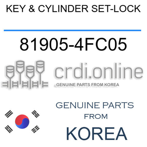 KEY & CYLINDER SET-LOCK [ORIGINAL] 81905-4FC05 819054FC05 81905 4FC05