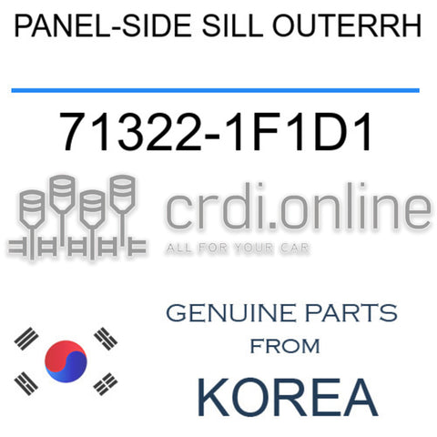 PANEL-SIDE SILL OUTERRH [ORIGINAL] 71322-1F1D1 713221F1D1 71322 1F1D1