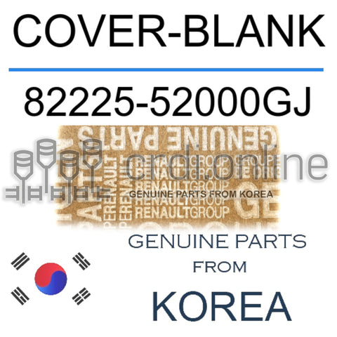 COVER-BLANK [ORIGINAL] 82225-52000GJ 8222552000GJ 82225 52000GJ