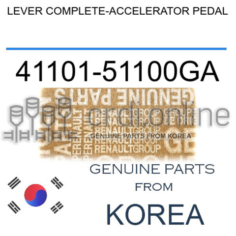 LEVER COMPLETE-ACCELERATOR PEDAL [ORIGINAL] 41101-51100GA 4110151100GA 41101 51100GA