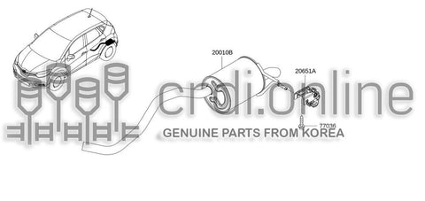 TUBE ASSY-EXHAUSTREAR 20010-3900R 200103900R 20010 3900R
