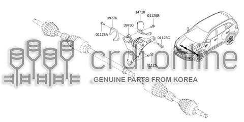 BRACKET ASSY-SUPPORT BEARING 39780-4BD0B 397804BD0B 39780 4BD0B