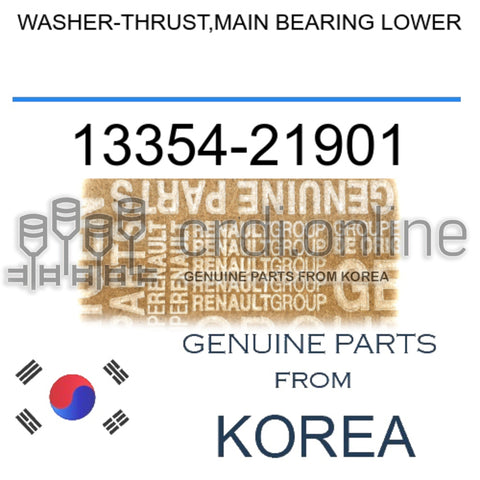 WASHER-THRUST,MAIN BEARING LOWER [ORIGINAL] 13354-21901 1335421901 13354 21901