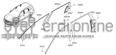 TAPE-FRONT DOOR SASHREAR LH 80285-9709R 802859709R 80285 9709R