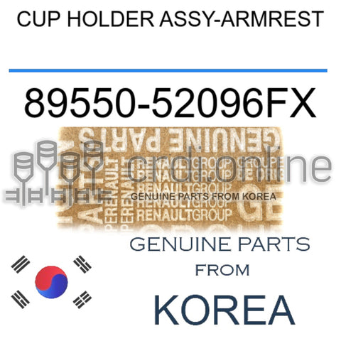CUP HOLDER ASSY-ARMREST [ORIGINAL] 89550-52096FX 8955052096FX 89550 52096FX