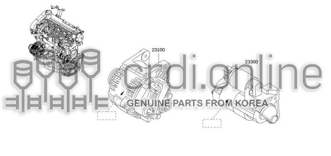 ALTERNATOR ASSY 23100-2543R 231002543R 23100 2543R