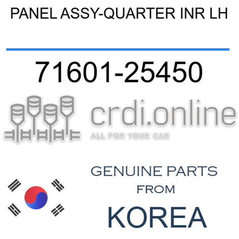 PANEL ASSY-QUARTER INR LH [ORIGINAL] 71601-25450 7160125450 71601 25450