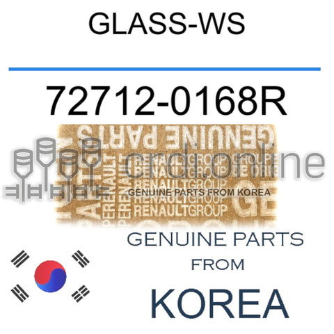 GLASS-WS [ORIGINAL] 72712-0168R 727120168R 72712 0168R
