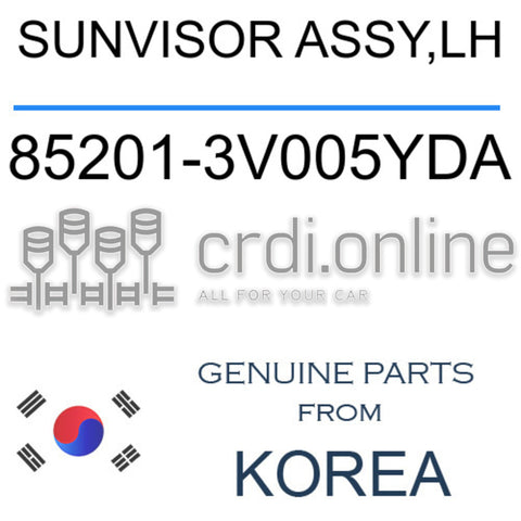 SUNVISOR ASSY,LH [ORIGINAL] 85201-3V005YDA 852013V005YDA 85201 3V005YDA
