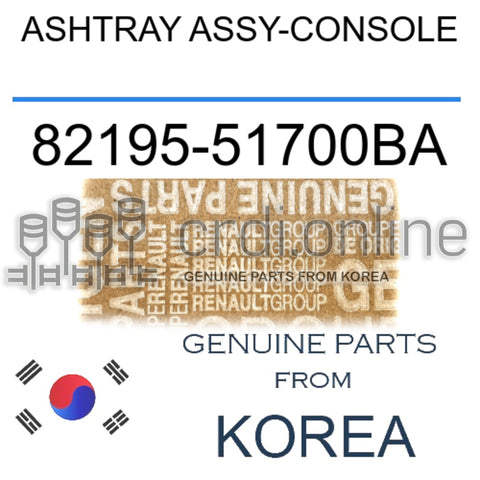 ASHTRAY ASSY-CONSOLE [ORIGINAL] 82195-51700BA 8219551700BA 82195 51700BA