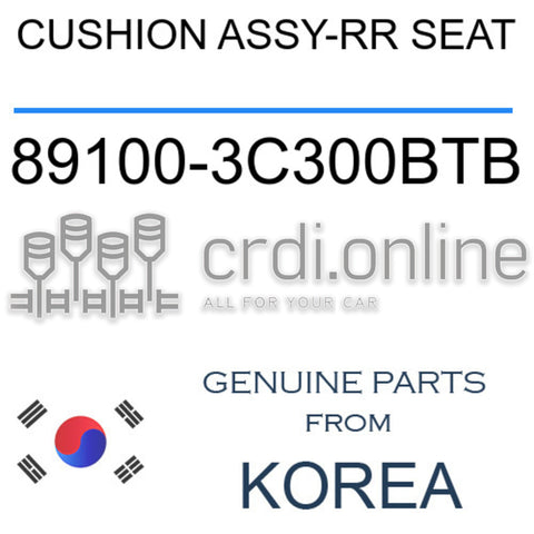 CUSHION ASSY-RR SEAT [ORIGINAL] 89100-3C300BTB 891003C300BTB 89100 3C300BTB
