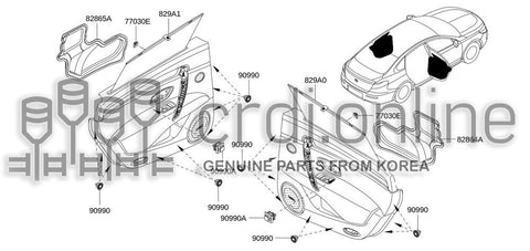 FINISHER ASSY-REAR DOORRH 829A0-5064R 829A05064R 829A0 5064R