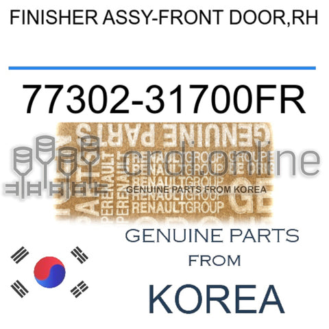 FINISHER ASSY-FRONT DOOR,RH [ORIGINAL] 77302-31700FR 7730231700FR 77302 31700FR
