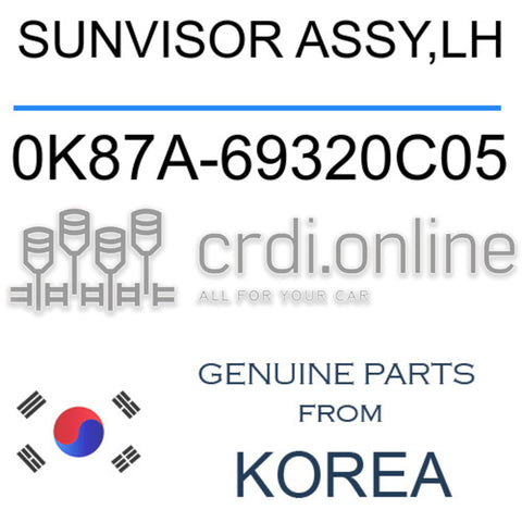 SUNVISOR ASSY,LH [ORIGINAL] 0K87A-69320C05 0K87A69320C05 0K87A 69320C05