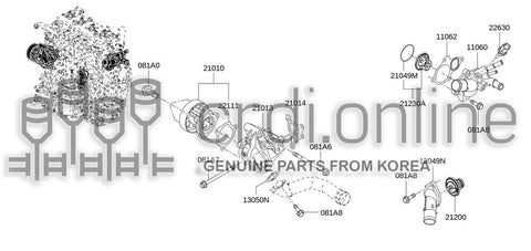 THERMOSTAT ASSY 21200-6N210 212006N210 21200 6N210