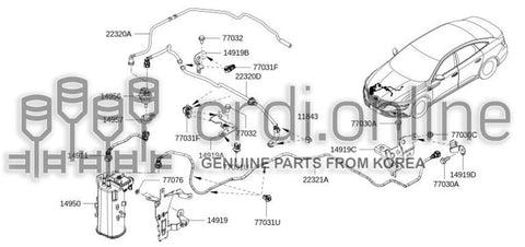 CANISTER ASSY-EVAPORATOR 14950-1619R 149501619R 14950 1619R