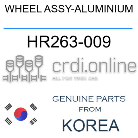 WHEEL ASSY-ALUMINIUM HR263-009 HR263009 HR263 009