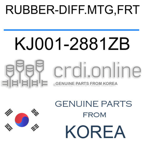 RUBBER-DIFF.MTG,FRT [ORIGINAL] KJ001-2881ZB KJ0012881ZB KJ001 2881ZB