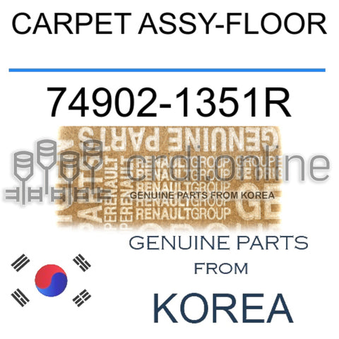 CARPET ASSY-FLOOR [ORIGINAL] 74902-1351R 749021351R 74902 1351R