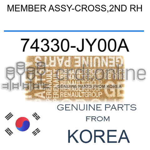 MEMBER ASSY-CROSS,2ND RH [ORIGINAL] 74330-JY00A 74330JY00A 74330 JY00A