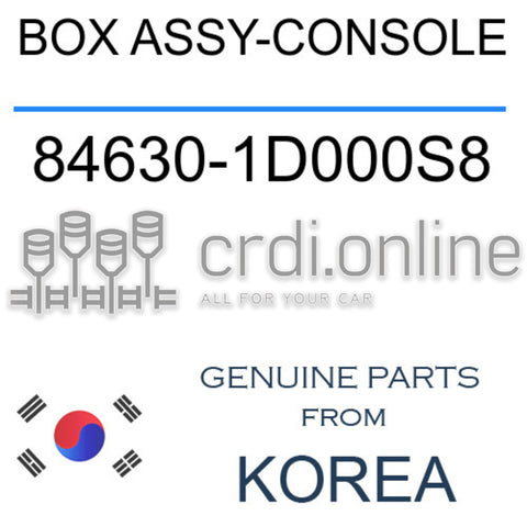 BOX ASSY-CONSOLE 84630-1D000S8 846301D000S8 84630 1D000S8