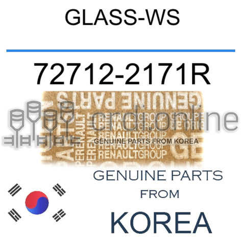 GLASS-WS [ORIGINAL] 72712-2171R 727122171R 72712 2171R