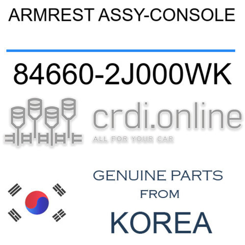 ARMREST ASSY-CONSOLE 84660-2J000WK 846602J000WK 84660 2J000WK