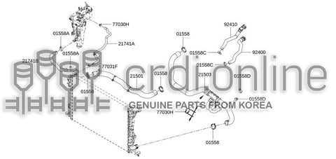 HOSE-RADIATORLOWER 21503-0001R 215030001R 21503 0001R