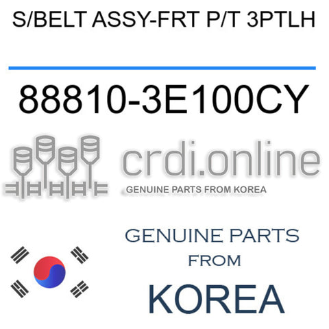 S/BELT ASSY-FRT P/T 3PTLH [ORIGINAL] 88810-3E100CY 888103E100CY 88810 3E100CY