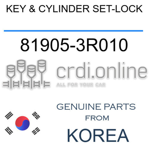 KEY & CYLINDER SET-LOCK [ORIGINAL] 81905-3R010 819053R010 81905 3R010