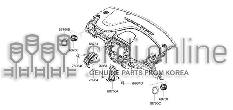VENTILATOR ASSY-SIDERH 68750-4800R 687504800R 68750 4800R