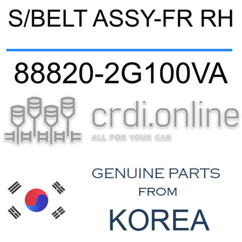 S/BELT ASSY-FR RH [ORIGINAL] 88820-2G100VA 888202G100VA 88820 2G100VA