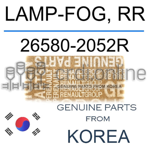 LAMP-FOG, RR [ORIGINAL] 26580-2052R 265802052R 26580 2052R