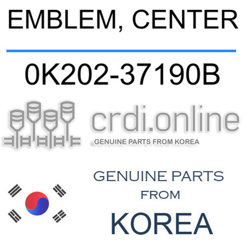 EMBLEM, CENTER [ORIGINAL] 0K202-37190B 0K20237190B 0K202 37190B