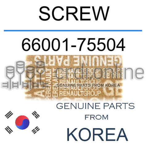 SCREW [ORIGINAL] 66001-75504 6600175504 66001 75504