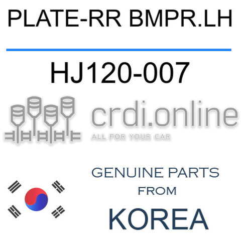 PLATE-RR BMPR.LH [ORIGINAL] HJ120-007 HJ120007 HJ120 007