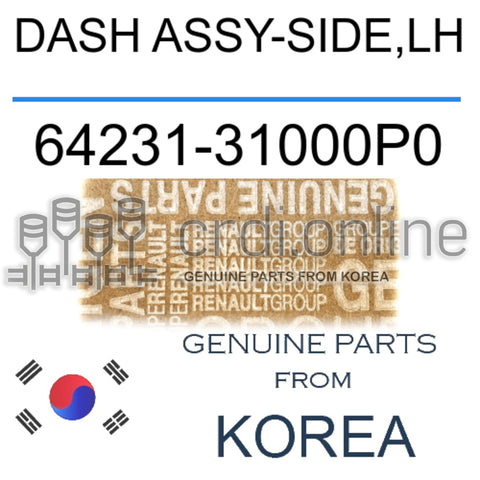 DASH ASSY-SIDE,LH [ORIGINAL] 64231-31000P0 6423131000P0 64231 31000P0