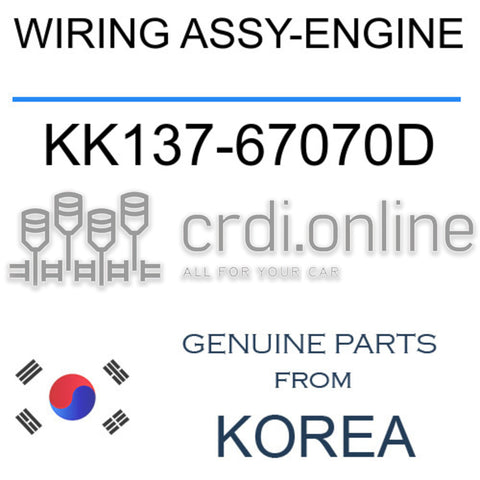 WIRING ASSY-ENGINE KK137-67070D KK13767070D KK137 67070D