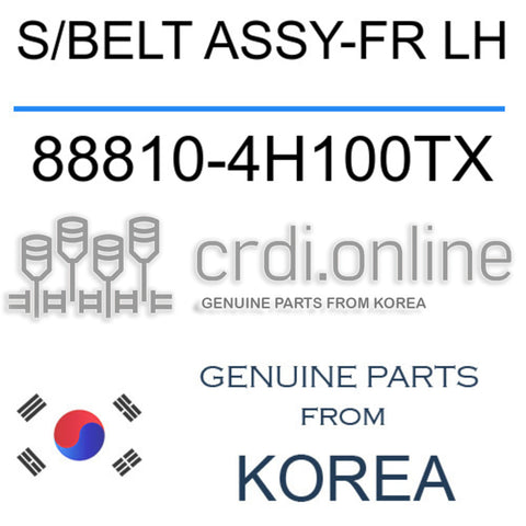 S/BELT ASSY-FR LH [ORIGINAL] 88810-4H100TX 888104H100TX 88810 4H100TX