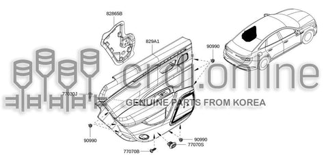 FINISHER ASSY-REAR DOORLH 829A1-5740R 829A15740R 829A1 5740R