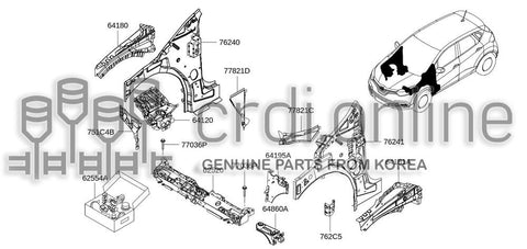 DASH ASSY-SIDERH 76230-0707R 762300707R 76230 0707R