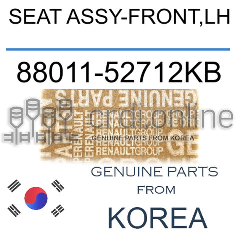 SEAT ASSY-FRONT,LH [ORIGINAL] 88011-52712KB 8801152712KB 88011 52712KB
