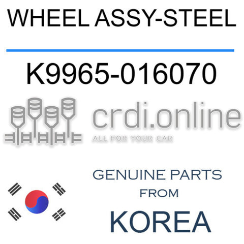 WHEEL ASSY-STEEL K9965-016070 K9965016070 K9965 016070