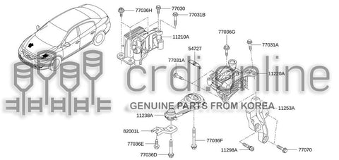 MOUNTING COMPLETE-HYDRO ELASTICFRONT RH [ORIGINAL] 11210-0039R 112100039R 11210 0039R