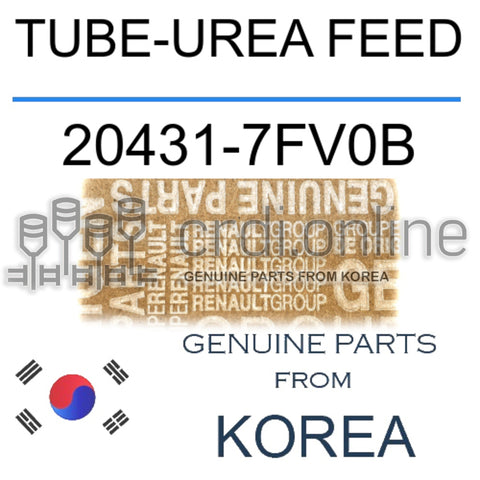 TUBE-UREA FEED [ORIGINAL] 20431-7FV0B 204317FV0B 20431 7FV0B