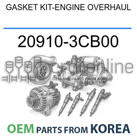 [OEM] GASKET KIT-ENGINE OVERHAUL 20910-3CB00 209103CB00 20910 3CB00