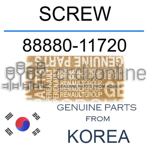 SCREW [ORIGINAL] 88880-11720 8888011720 88880 11720