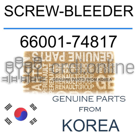SCREW-BLEEDER [ORIGINAL] 66001-74817 6600174817 66001 74817