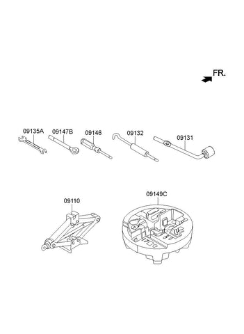 JACK ASSY <br>09110-B1000, <br>09110B1000, <br>09110 B1000 <br>(Original, New)