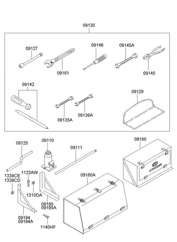 WRENCH-WHEEL NUT <br>09127-7D010, <br>091277D010, <br>09127 7D010 <br>(Original, New)